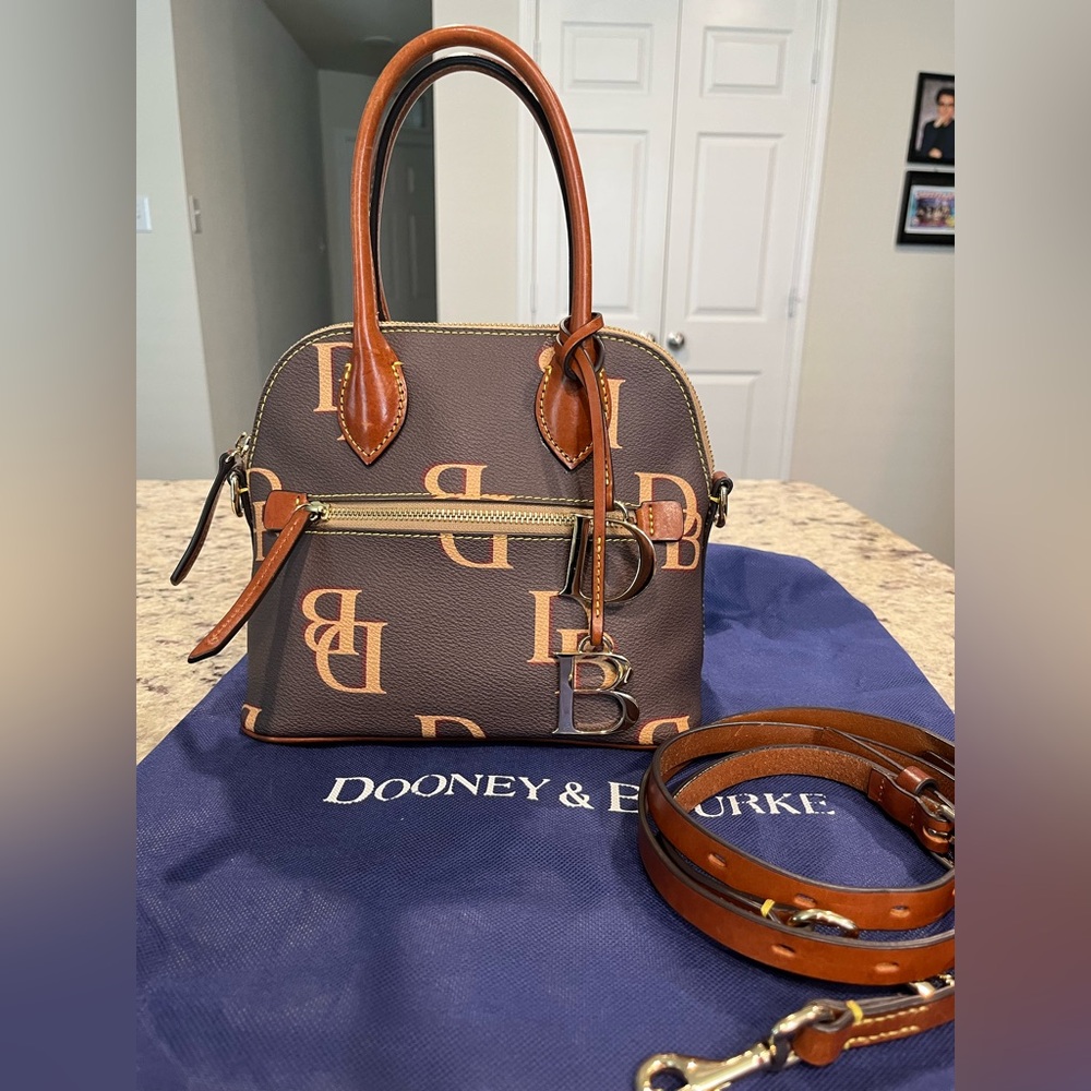 Dooney & Bourke Monogram Small Domed Zip Satchel